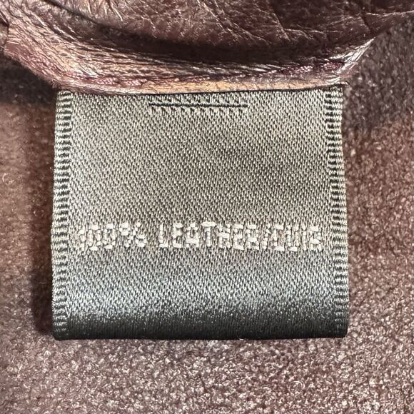 Lafayette 148 Burgundy Soft Leather Belted Jacket Fitted Buttons Collar Women 14 - Picture 11 of 11